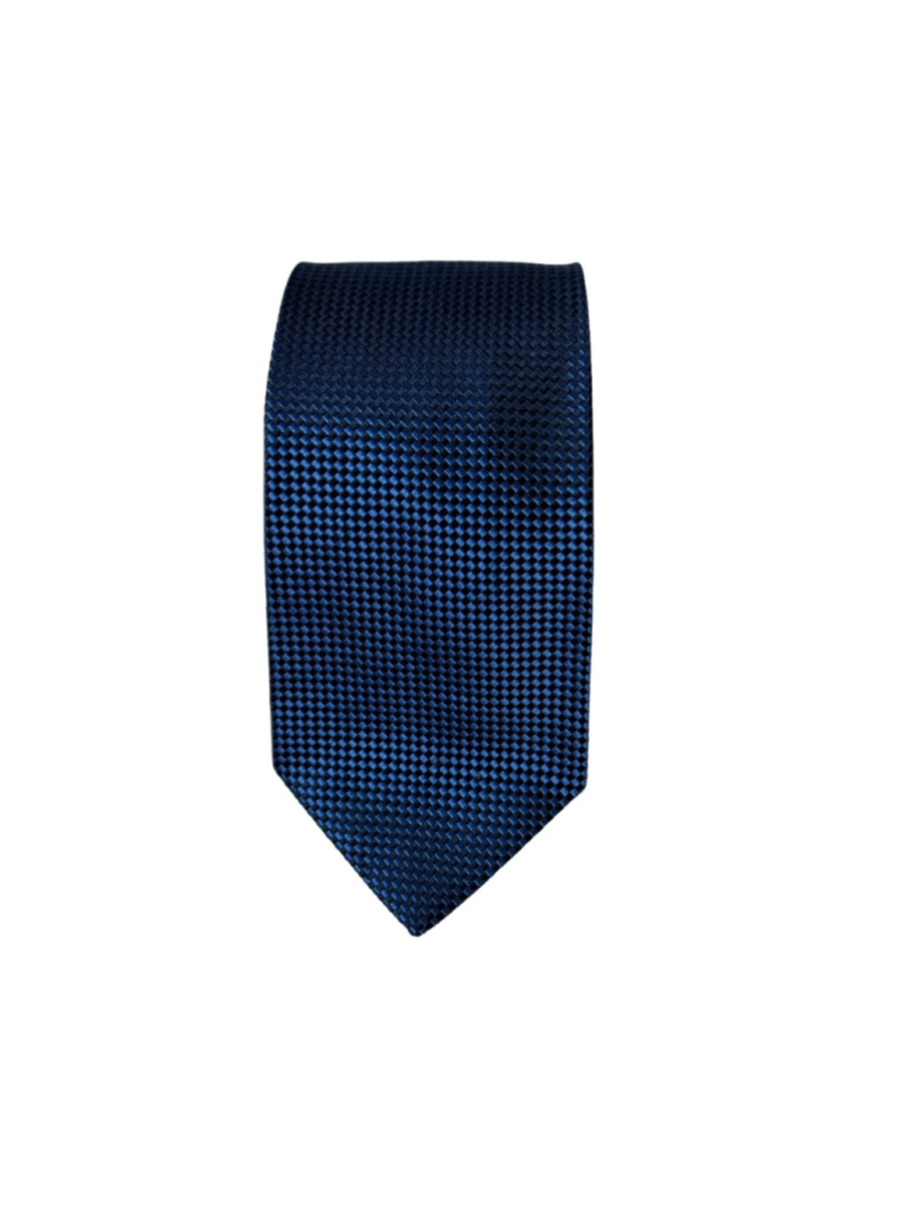 Charvet Place Vendôme Silk Tie Navy Blue Basketweave Jacquard Luxury